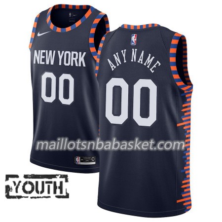 Maillot Enfant New York Knicks Personnalisable 2018-19 Nike City Edition Navy Swingman